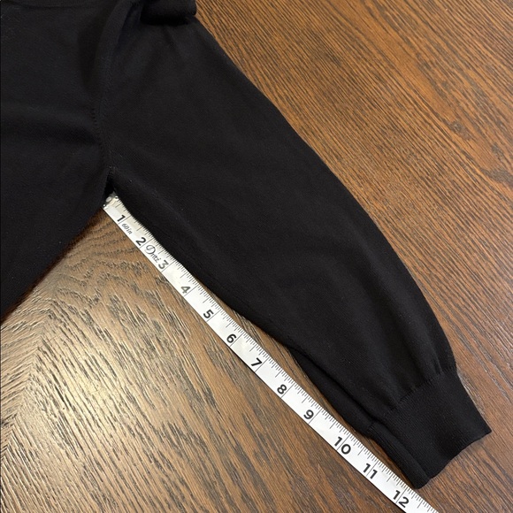 Anthro HWR Monogram Black Button Up Cardigan L - Picture 5 of 8